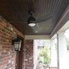 Anothe photo of the front porch ceiling using stained pine James Hardie Porch Ceiling Beams. 
